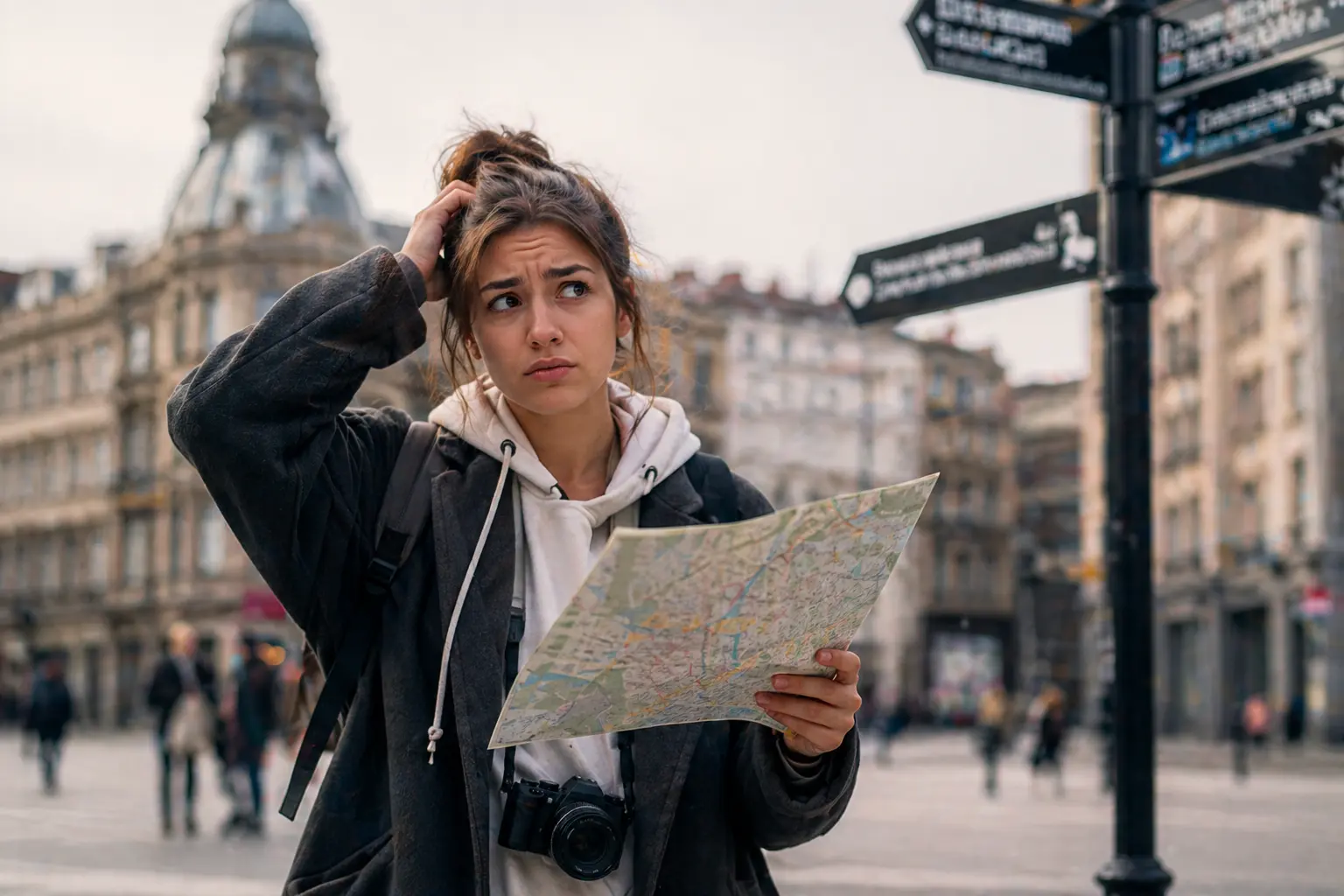 solo female traveler exploring a new destination
